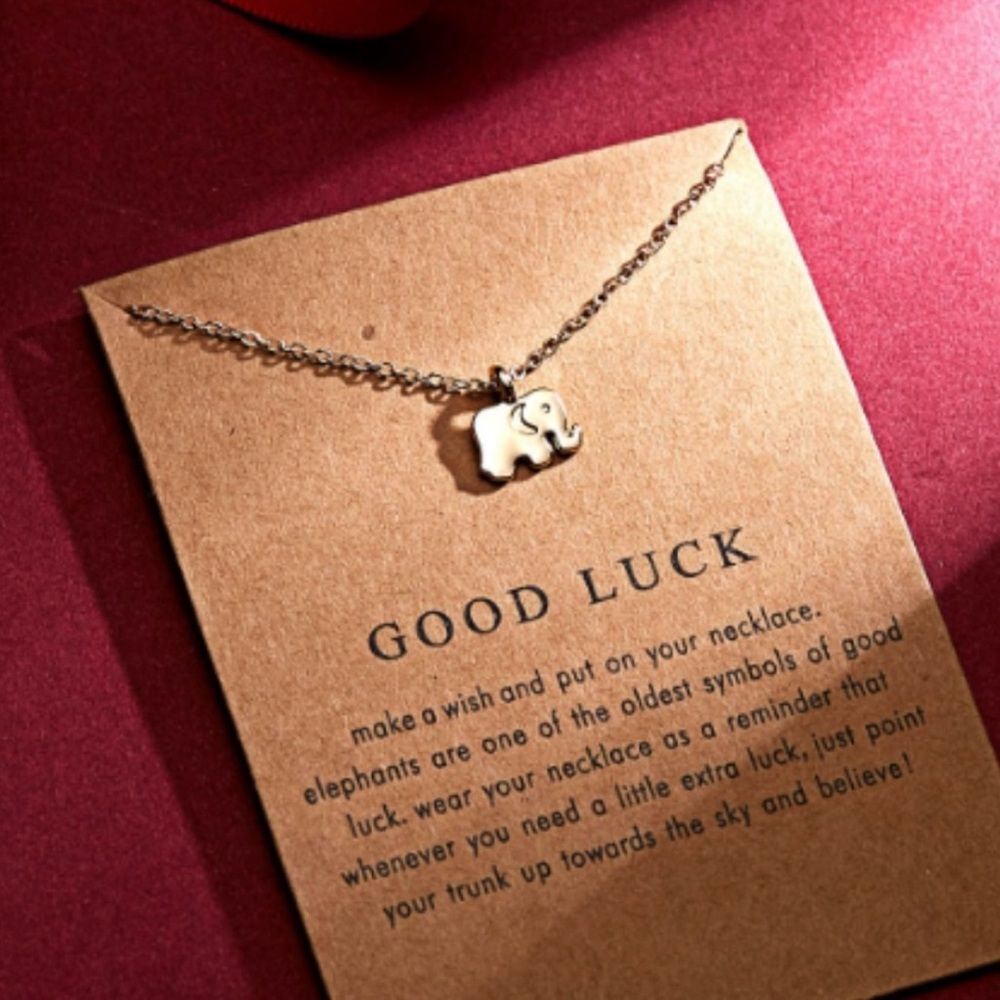 Good Luck Elephant Charm Necklace